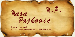 Maša Pajković vizit kartica